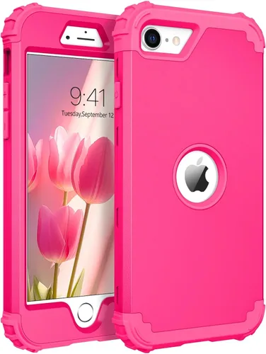 Miniatura 30 de BENTOBEN Funda para iPhone SE 2022 y iPhone SE 2020, resistente 3 en 1, cuerpo completo, resistente, a prueba de golpes, híbrida de policarbonato