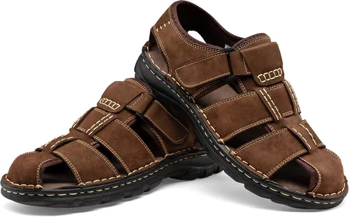 Miniatura 7 de Jousen Men's Sandals Leather Open Toe Beach Sandal Outdoor Summer Sport Sandals