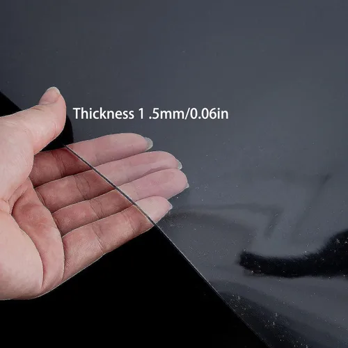 Miniatura 2 de Tapete protector de piso de plástico transparente resistente de 0.06 pulgadas de grosor, alfombrilla protectora antideslizante transparente
