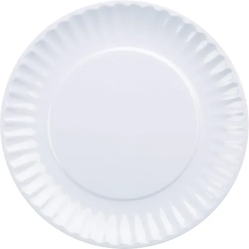 Miniatura 2 de DII Plato redondo de melamina reutilizable de 9 pulgadas para fiesta o picnic, juego de 12, blanco