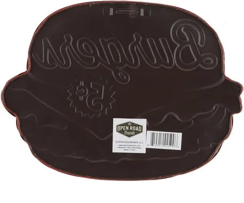 Miniatura 3 de Enjoy Our Burgers - Letrero de metal en relieve – Letrero vintage de hamburguesas para cocina o cueva de hombre, lo mejor de la ciudad