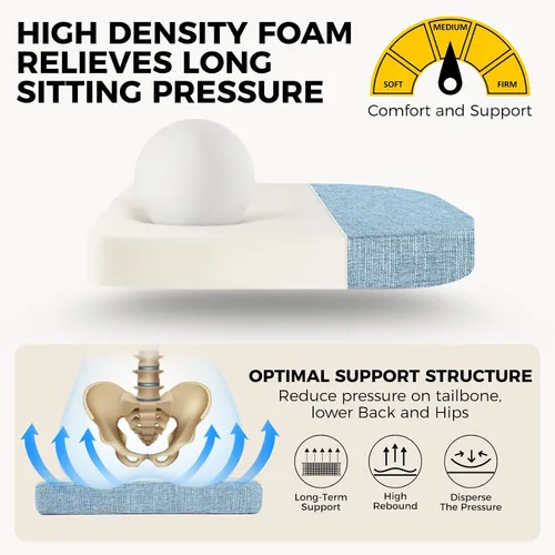 Miniatura 5 de downluxe Cojines para sillas de interior para sillas de comedor, almohadillas de espuma texturizada suaves y cómodas para sillas de cocina con lazos