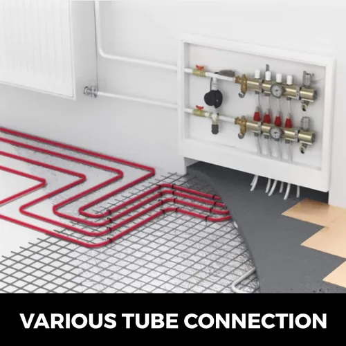 Miniatura 5 de Happybuy Tubo de barrera de oxígeno PEX - Bobina de tubo de 1/2 pulgada x 152 metros - Tubo EVOH PEX-B para calefacción de piso radiante residencial