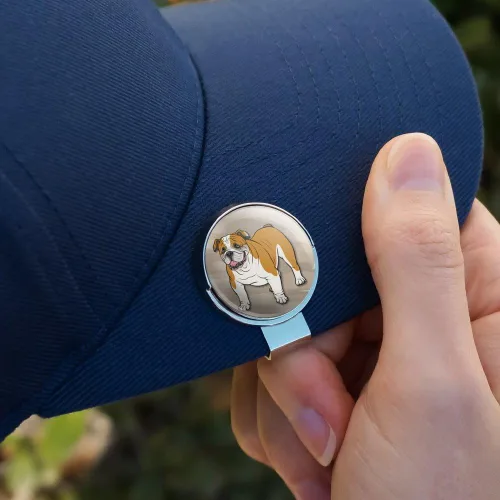 Miniatura 5 de GRAPHICS & MORE Pinza para sombrero de golf con marcador magnético de bola de Bulldog Inglés
