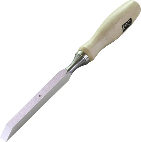 Cincel de Mortaja Individual Profesional para Ebanistas de Acero Cromo-Vanadio con Mangos de Carpe para Carpintería, Trabajo en Madera, Tallado,