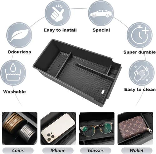 Miniatura 4 de SKTU para 2021 2022 2023 2024 Kia K5 Organizador de Consola Central 2023 2024 K5 Caja de Almacenamiento Organizador Contenedor Reposabrazos Inserto