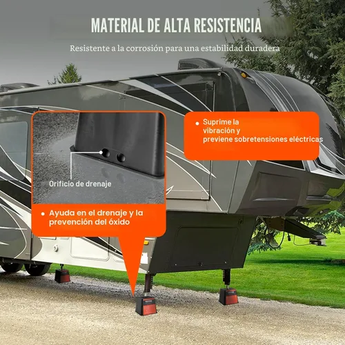Miniatura 6 de VEVOR Bloque de Gato para Remolque, Capacidad de 2721 kg por Bloque de Nivelación de RV, Bloques Estabilizadores de RV de Polipropileno, Accesorios