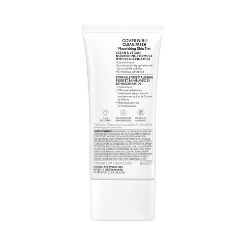 Miniatura 11 de COVERGIRL Tinta para piel nutritiva Clean Fresh, 630 Profundo/Oscuro, base líquida, acabado húmedo, infundida con coco y aloe, fórmula vegana 620