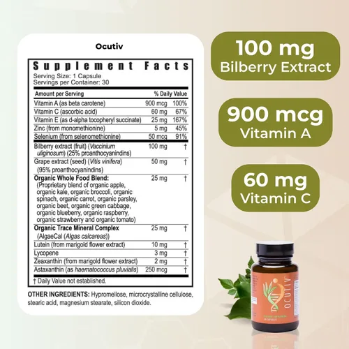 Miniatura 3 de Youngevity Ocutiv Suplemento para la salud ocular - 30 cápsulas - Paquete de 2