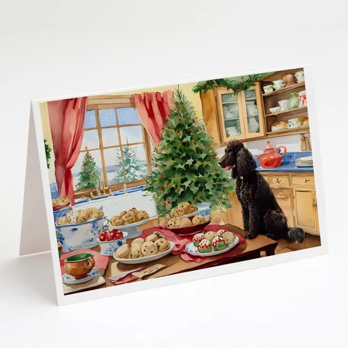 Miniatura 147 de Caroline's Treasures DAC3884GCA7P Paquete de 8 tarjetas en blanco de Navidad con galletas de husky siberiano Tarjetas de felicitación con sobres