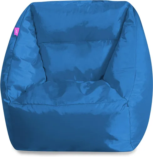 Miniatura 40 de Posh Beanbags - Sillón puff grande, 38 pulgadas, color azul rey sólido Nylon suave - Azul real