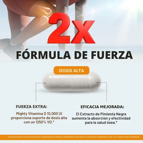Miniatura 6 de Vitamina D3 K2 – Vitamina D3 10000 iu y K2 como MK-7 120 mcg – Apoyo inmunológico y del estado de ánimo, para la salud de huesos y dientes