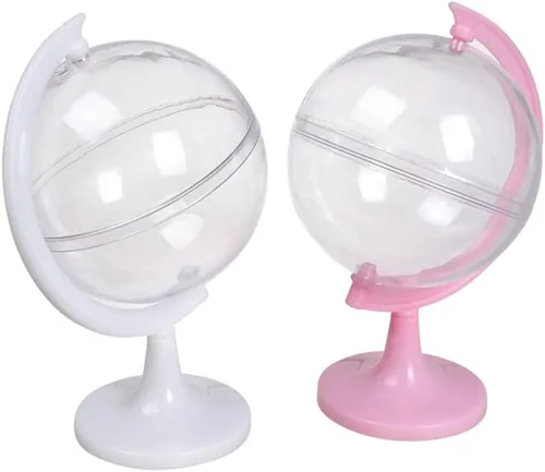 Miniatura 4 de 12 mini contenedores de caramelos de globo, cajas de plástico transparente para dulces, organizador de almacenamiento de dulces, estuche de dulces