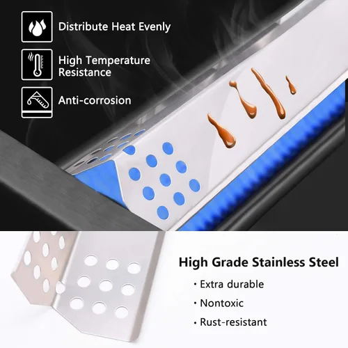 Miniatura 4 de Criditpid Piezas de repuesto para Nexgrill 720-0882A 720-0896 720-0830H 720-0783E, Grill Master 720-0697 720-0737, juego de 5 piezas de acero