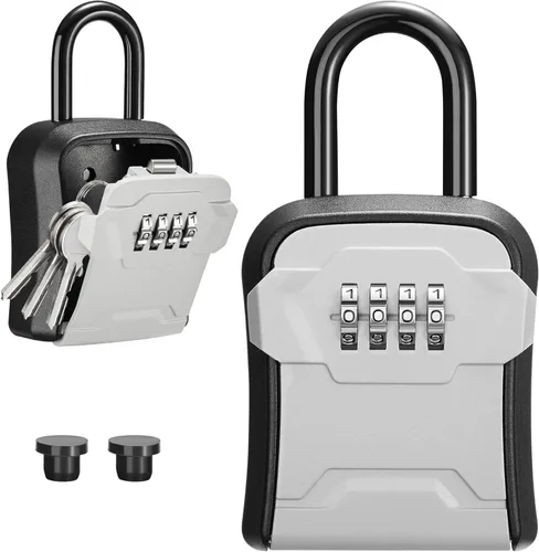 Miniatura 11 de Puroma Caja de Seguridad, Caja de Llaves con Cerradura de Montaje en Pared y Caja de Seguridad Portátil con Código Reiniciable, Caja de Seguridad