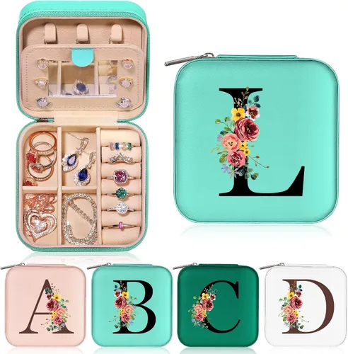 Joyero de viaje - Joyero portátil pequeño, organizador de joyas, accesorios de viaje, esenciales para vacaciones, regalos de cumpleaños para