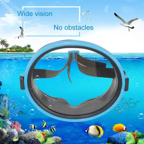 Miniatura 3 de Universal Snorkel Mask Oval Single-Lens Scuba Dive Mask Diving Goggles Equipment Anti-Fog Swim Mask Anti-Leak Diving Mask with Adjustable Straps