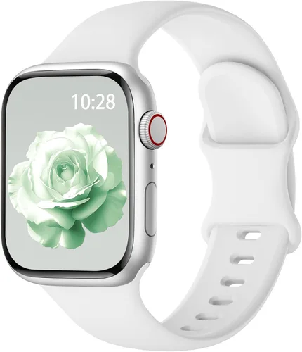 Miniatura 32 de Correa de silicona deportiva compatible con bandas de Apple Watch de 38mm 40mm 41mm 42mm 44mm 45mm 46mm 49mm para mujeres y hombres, correa