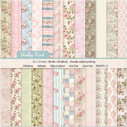 Miniatura 10 de Papel para álbum de recortes de Navidad 12 x 12 - Juego de 24 hojas de papel con patrón de Navidad e impresión por ambas caras, papel decorativo