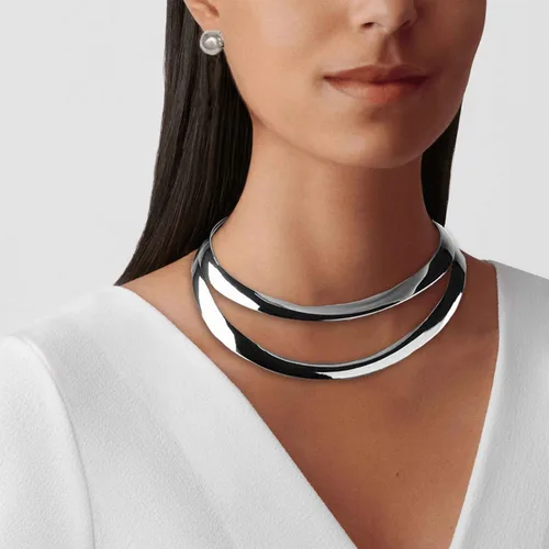 Miniatura 8 de Barode Gargantilla de collar africano, gargantilla dorada, babero, collares gruesos, conjuntos de aretes, joyería para mujer