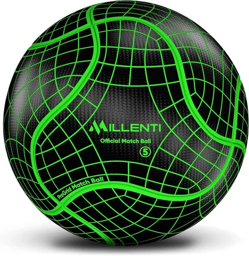 Miniatura 9 de Balón de fútbol Millenti tamaño 5 – Reverse Bend-It – Balón de fútbol con alta visibilidad, fácil de rastrear – Balones de fútbol oficial con unión