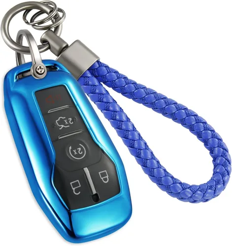 Miniatura 28 de Funda para llavero GMC con llavero de cuerda trenzada de metal antipérdida, exquisita funda suave para Tahoe Acadia Terrain Yukon Yukon XL Silverado