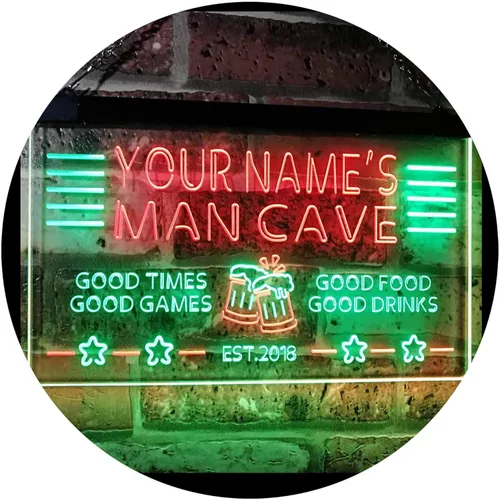 Miniatura 24 de ADVPRO Letrero de neón LED multicolor personalizado con texto en inglés "Man Cave Home Bar Est. Year", 32 x 24 pulgadas st4s86-x0012a-tm-c Varios