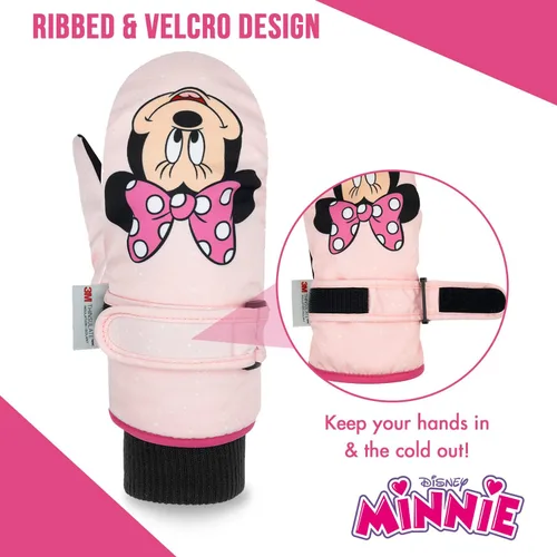 Miniatura 4 de Disney Guantes de Mickey Mouse para niños de 2 a 4 años, guantes impermeables para niños pequeños, guantes de nieve de Mickey para niños, guantes