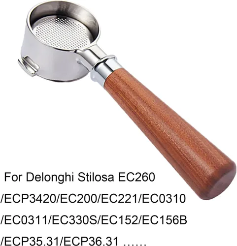 Miniatura 5 de Portafiltro sin fondo de 2.008 in 2 orejas para Delonghi Stilosa EC260/ECP3420 Portafiltro sin fondo 2.008 in Delonghi Espresso Accesorios 2.008 in