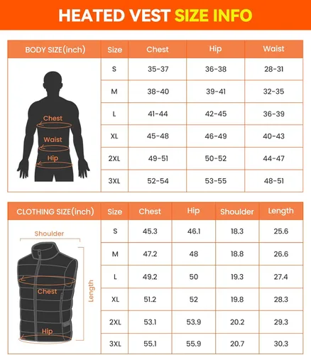 Miniatura 6 de DOACE Chaleco térmico mejorado para hombres y mujeres, chaleco de calefacción eléctrica inteligente, chaqueta térmica ligera (batería no incluida)