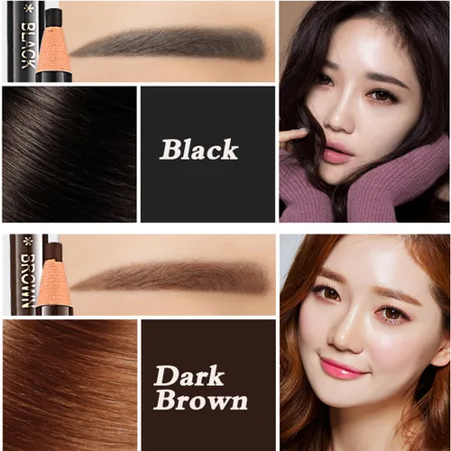 Miniatura 7 de 5 COLORES Set Lápiz De Cejas Dibujo Ojo Cejas Pluma Peel Off Maquillaje Cosmético