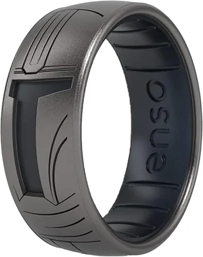 Miniatura 22 de Enso Rings Anillo de boda de silicona – Diseños grabados de Star Wars – Ajuste cómodo – Hecho en Estados Unidos – Ideal para uso activo