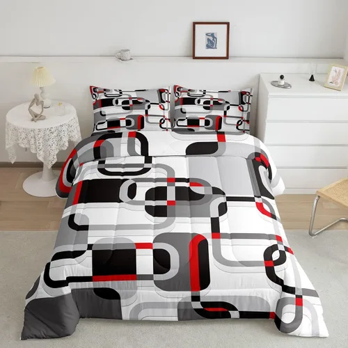 Miniatura 14 de Feelyou Juego de edredón de béisbol, juego de ropa de cama de juegos deportivos, edredón de béisbol con bandera estadounidense vintage, juego