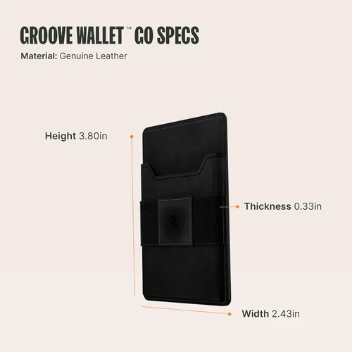 Miniatura 12 de Groove Life Groove Wallet Go - Soporte para tarjetas de crédito con tecnología de microsucción intercambiable minimalista para hombre con Magsafe