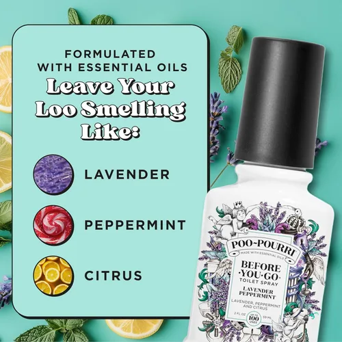 Miniatura 6 de Poo-Pourri Before-You-Go - Aerosol para inodoro, aroma a menta lavanda, 2 onzas líquidas, hasta 100 usos, desodorante para baño, a base de plantas