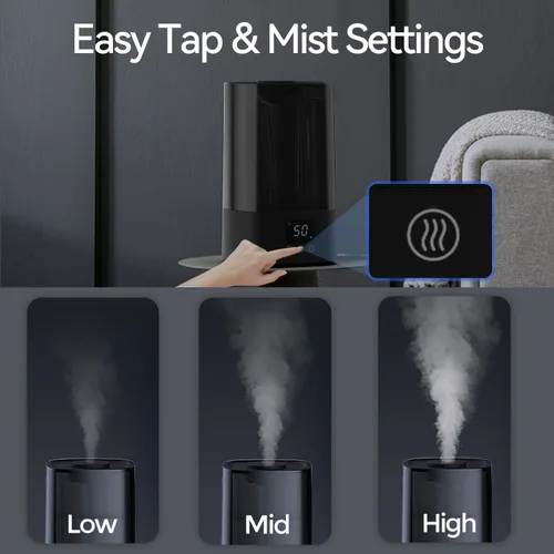 Miniatura 7 de ROSEKM Humidificadores automáticos para dormitorio, habitación grande, humidificador de niebla fría de 4.5 L para el hogar y la planta