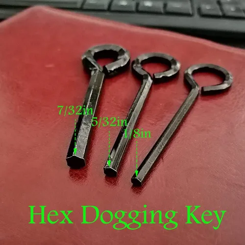 Miniatura 3 de Llave hexagonal estándar de 1/8 pulgadas con bucle completo, llave Allen para dispositivos de salida de pánico, metal sólido, 10 paquetes