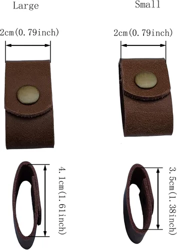 Miniatura 2 de Paquete de 4 llaveros de cuero para cinturón para hombre y mujer, para mantener tu cinturón extra largo