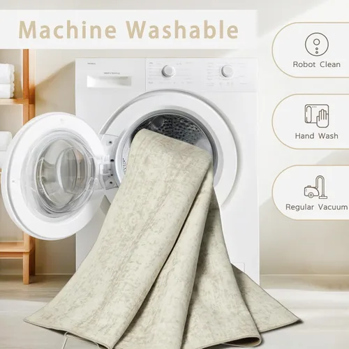 Miniatura 4 de Srugn Alfombras lavables de 2 x 3 pies para cocina, sala de estar, dormitorio, alfombra pequeña de pelo bajo antideslizante para entrada de baño