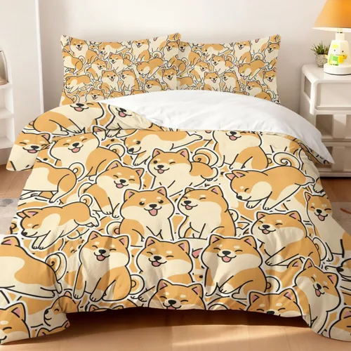 Miniatura 28 de Cute Bear Duvet Cover Set Twin, 3 Pieces Soft Neutral Bedding Calming Cozy Comforter Cover Set Minimal Kawaii Bedroom Decor Microfiber for Relaxing