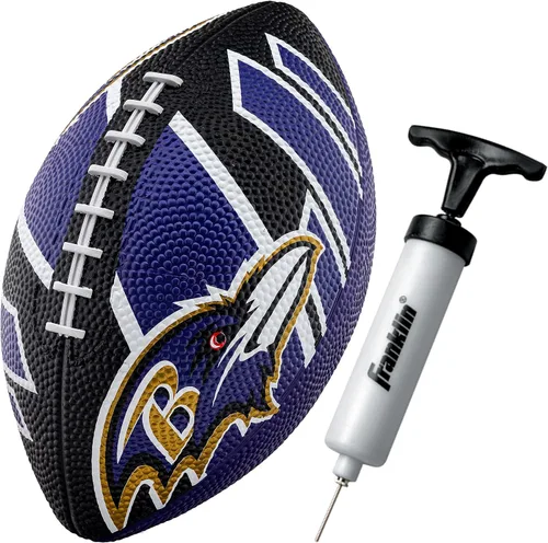 Miniatura 37 de Franklin Sports NFL Team Footballs - Rubber Youth Mini Balls for All Teams - Kids 8.5" Football + Air Pump Sets - Official NFL Licensed