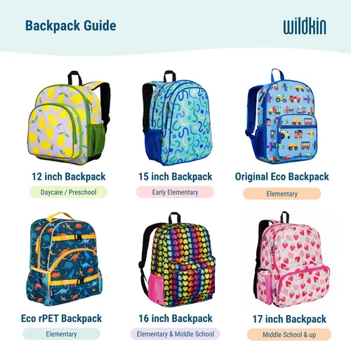 Miniatura 8 de Wildkin Mochila infantil de 12 pulgadas, acolchada, ajustable, ideal para guardería y viajes, unicornios arcoíris