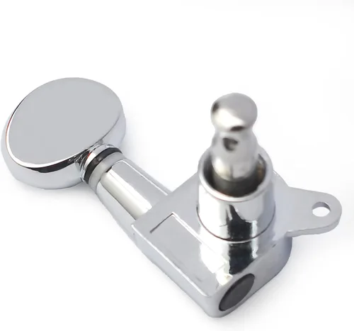 Miniatura 5 de SAPHUE 6 clavijas de afinación de guitarra 3R3L, botón cóncavo ovalado pequeño, engranaje sellado, clavijas de afinación, cabezales de máquina