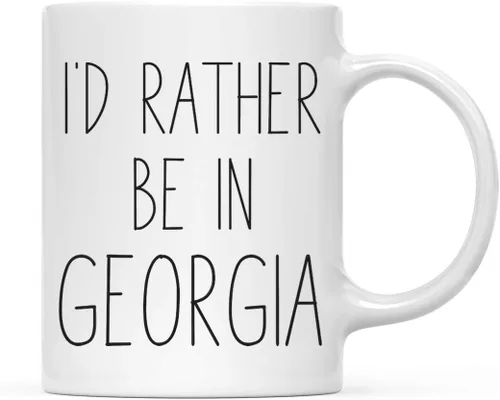 Miniatura 28 de Andaz Press Taza de café de 11 onzas, regalo con texto en inglés "I'd Rather Be in Alabama", 1 paquete, para estudiar en el extranjero, regalo