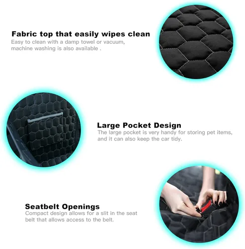 Miniatura 5 de Meginc Fundas de Asiento para Perros para Asiento Trasero, Asiento de Coche para Perros para Tesla Model 3, Funda de Asiento para Mascotas 100%