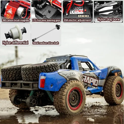 Miniatura 5 de Autos RC 1:14 Camión RC 30 MPH 4WD Auto de Control Remoto Todo Terreno Carro Trofeo para Adultos Niños Juguetes Rápidos Todoterreno RC Buggy Big