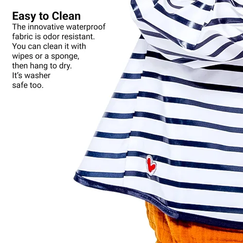 Miniatura 3 de Bata impermeable para padres, Rayas azules