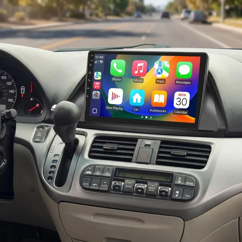 Qualcomm - Estéreo de coche de 8 núcleos para Honda Odyssey 2005-2010-4+64G-10.1 pulgadas, pantalla táctil QLED, Android 15, radio de coche para