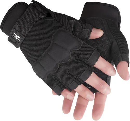 Miniatura 5 de FIORETTO Guantes sin dedos, guantes de medio dedo para conducción, ciclismo, tiro, caza, motocicleta, escalada, trabajo al aire libre 215801
