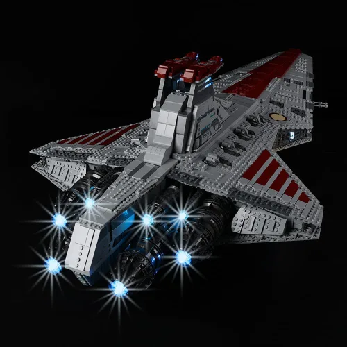 Miniatura 5 de Kyglaring Kit de luces compatible con bloques de construcción Lego Star Wars Venator 75367, accesorios de iluminación mejorados para Class Republic